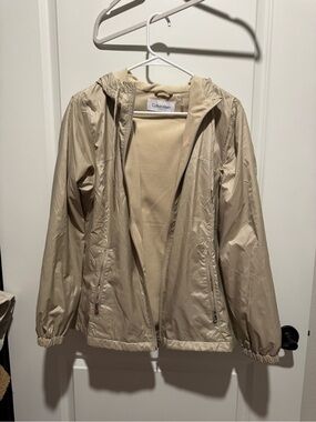 Calvin Klein Beige Hooded Windbreaker Jacket